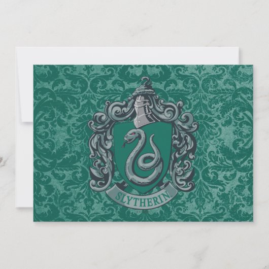 Carte Harry Potter | Blason de Serpentard Vert (Devant)