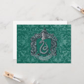 Carte Harry Potter | Blason de Serpentard Vert (Devant/Arrière en situation)