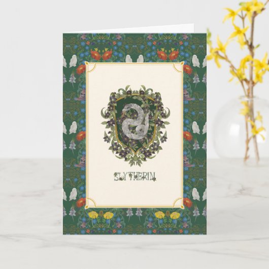 Carte HARRY POTTER™ | Blason SLYTHERIN™ (Fleur jaune)