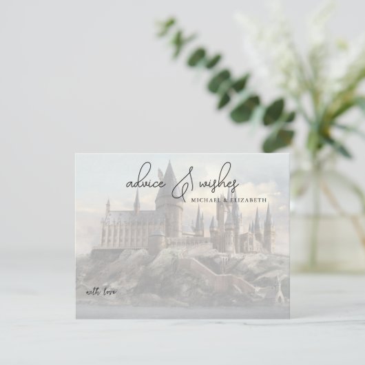 Carte Harry Potter | Castle Mariage Conseils et souhaits (Debout devant)