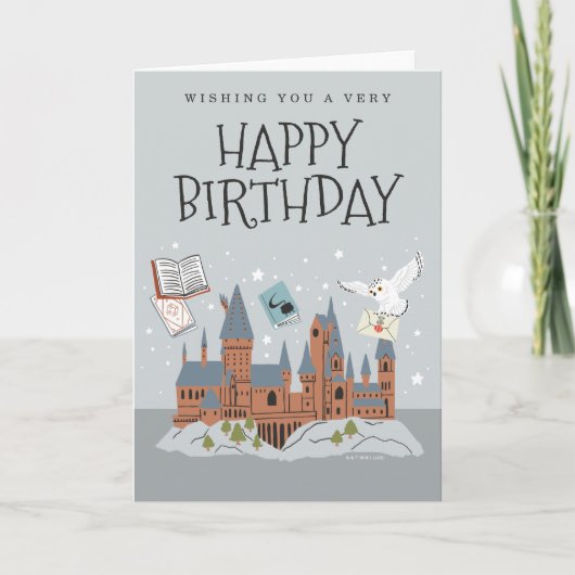 Carte Harry Potter | Château de Hogwarts Anniversaire (Devant)
