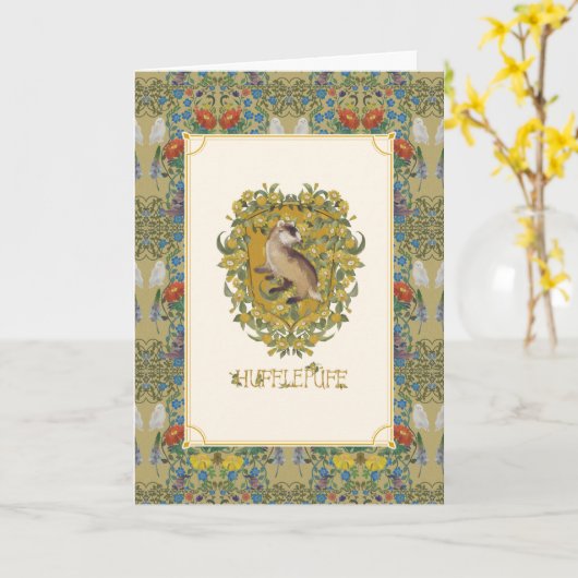 Carte HARRY POTTER™ | Crête HUFFLEPUFF™ (Fleur jaune)