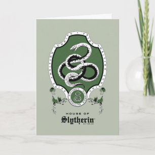 Carte HARRY POTTER™   Délicat croquis SLYTHERIN™ Crest