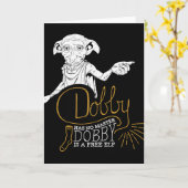 Carte Harry Potter | Dobby N'A Pas De Maître (Fleur jaune)