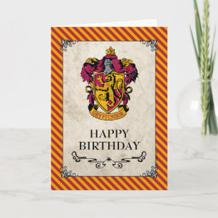 Carte Harry Potter Gryffindor Joyeux anniversaire