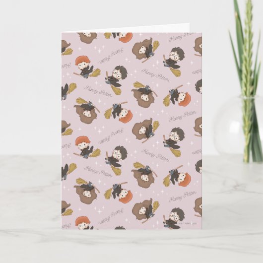 Carte HARRY POTTER™, Hermione & Ron Flying Motif (Devant)