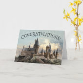 Carte Harry Potter Hogwarts Castle Félicitations (Fleur jaune)
