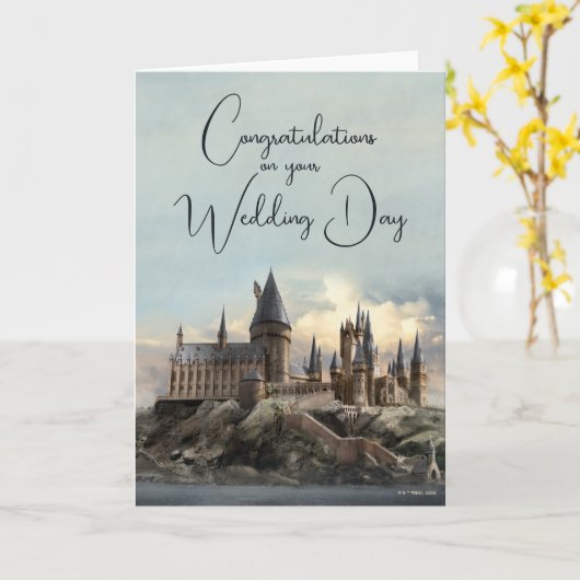 Carte Harry Potter | Hogwarts Castle Mariage (Fleur jaune)