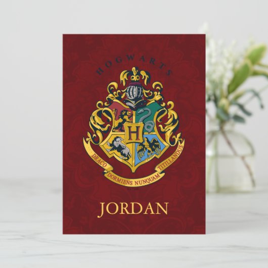 Carte Harry Potter | Hogwarts Crest - Full (Debout devant)