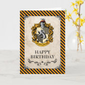 Carte Harry Potter | Hufflepuff Joyeux anniversaire (Fleur jaune)