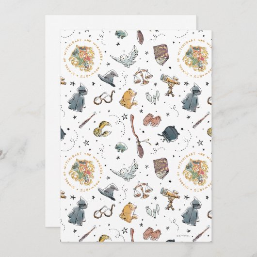 Carte HARRY POTTER™ Icons Pattern (Devant / Derrière)