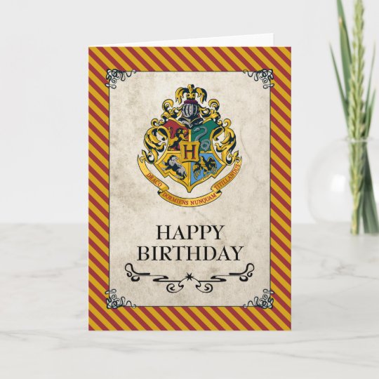 Carte Harry Potter Joyeux Anniversaire De Hogwarts Zazzle Be