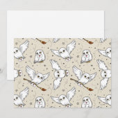 Carte Harry Potter | Motif Hedwig (Devant / Derrière)