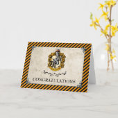 Carte Harry Potter | Poufsouffle Félicitations (Fleur jaune)
