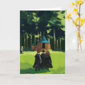 Carte HARRY POTTER™, Ron, & Hermione à Hagrid's Hut (Fleur jaune)