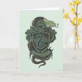 Carte Harry Potter | Slytherin Crest (Fleur jaune)