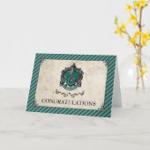 Carte Harry Potter | Slytherin Félicitations (Fleur jaune)