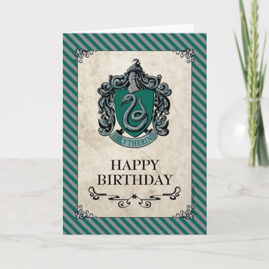 Carte Harry Potter | Slytherin Joyeux anniversaire (Devant)