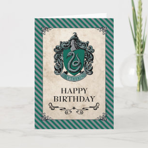 Carte Harry Potter   Slytherin Joyeux anniversaire