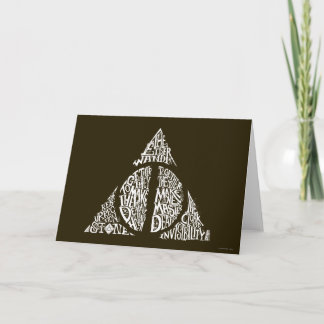 Carte Harry Potter Sortilège | RELIQUES DE LA MORT Typog