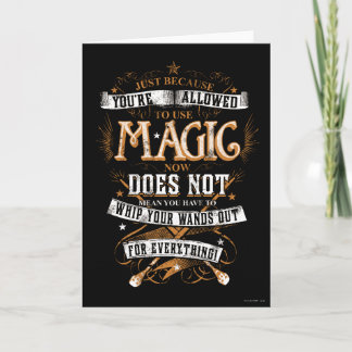 Carte Harry Potter Spell| Juste parce que vous êtes auto