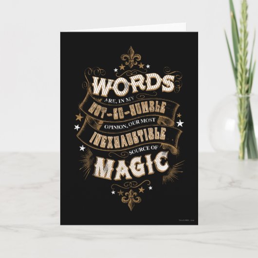 Carte Harry Potter Spell | Les Mots Sont Nos Plus Inexha (Devant)