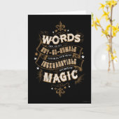Carte Harry Potter Spell | Les Mots Sont Nos Plus Inexha (Fleur jaune)