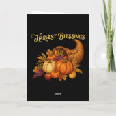 Carte Harvest Blessings Thanksgiving Card (Dos)