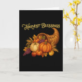 Carte Harvest Blessings Thanksgiving Card (Fleur jaune)