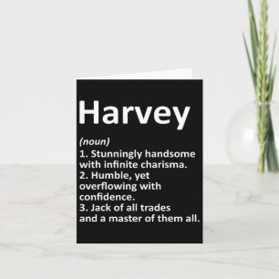 Carte Harvey Définition Nom personnalisé Amusant Anniver