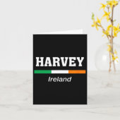 Carte Harvey Nom de famille irlandais Jour de la Saint P (Fleur jaune)
