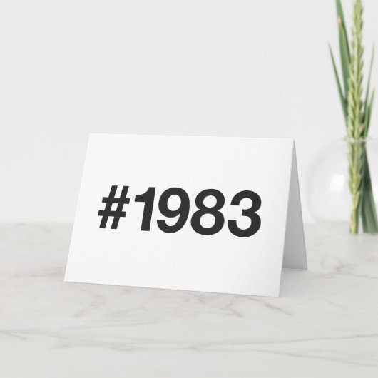 Carte Hashtag 1983 42 Anniversaire (Devant)