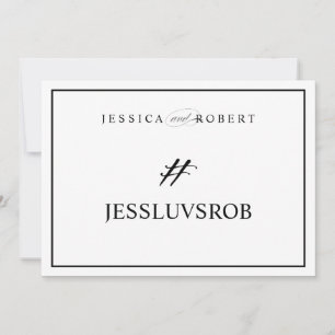 Carte Hashtag #Signer Bordure noire
