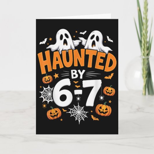 Carte Haunted By 67 Funny Pumpkin And Ghost Halloween Co (Devant)