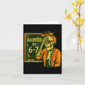 Carte Haunted By 6 7 Funny Teacher 67 Halloween Skeleton (Fleur jaune)