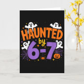 Carte Haunted By 6-7 Halloween Ghosts And Sders Design (Fleur jaune)