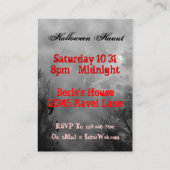 Carte Haunted Halloween Sky Petite Invitation (Dos)