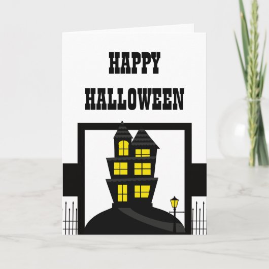 Carte Haunted House Halloween (Devant)