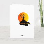 Carte Haunted House Happy Halloween-sorcière, citrouille (Dos)