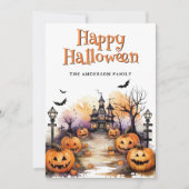 Carte Haunted Mansion Bat Jack O'Lanterns Hallowee (Devant)