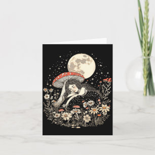 Carte Haut pour femmes champignon cottagecore vintage