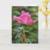 Carte haute rose rose Art (Fleur jaune)