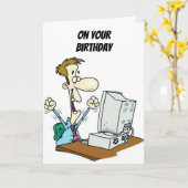 CARTE ****HAUTE TECHNOLOGIE*** SOUHAITS D'ANNIVERSAIRE (Fleur jaune)