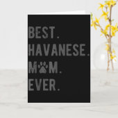 Carte Havanese Mom Ever - Funny Havanese Dog Lover Gift  (Fleur jaune)
