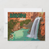 Carte Havasupai Indian Reservation Arizona Flat Card (Devant)
