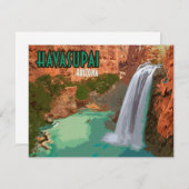 Carte Havasupai Indian Reservation Arizona Flat Card (Devant / Derrière)