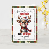 Carte Have a Latte Fun This Christmas Reindeer (Fleur jaune)