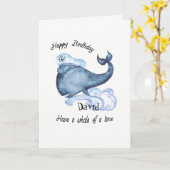 Carte Have a Whale of a Time Birthday Card (Fleur jaune)