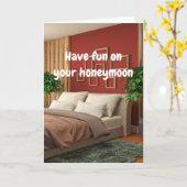 Carte Have fun on your honeymoon. (Fleur jaune)