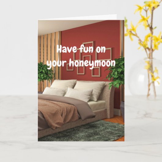 Carte Have fun on your honeymoon. (Fleur jaune)
